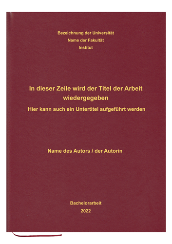 Hardcover - Standard (Lederoptik mit Prägung)