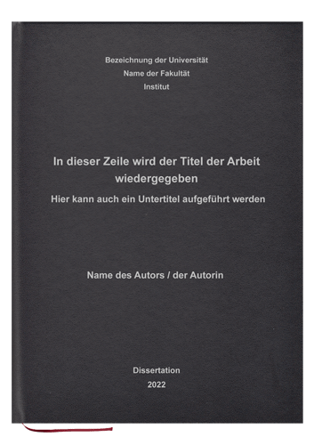 Hardcover - Standard (Lederoptik mit Prägung)