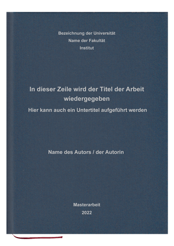 Hardcover - Standard (Leinenoptik mit Prägung)